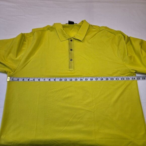 Tiger Woods Platinum Nike FitDry Golf‎ Polo Shirt Chartreuse Yellow Size XL - Picture 7 of 9